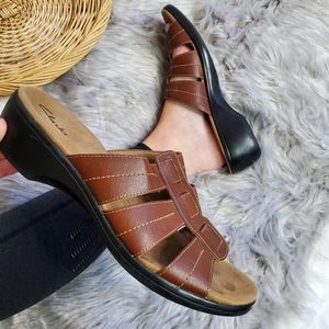 Clarks | Leather Slip on Sandal